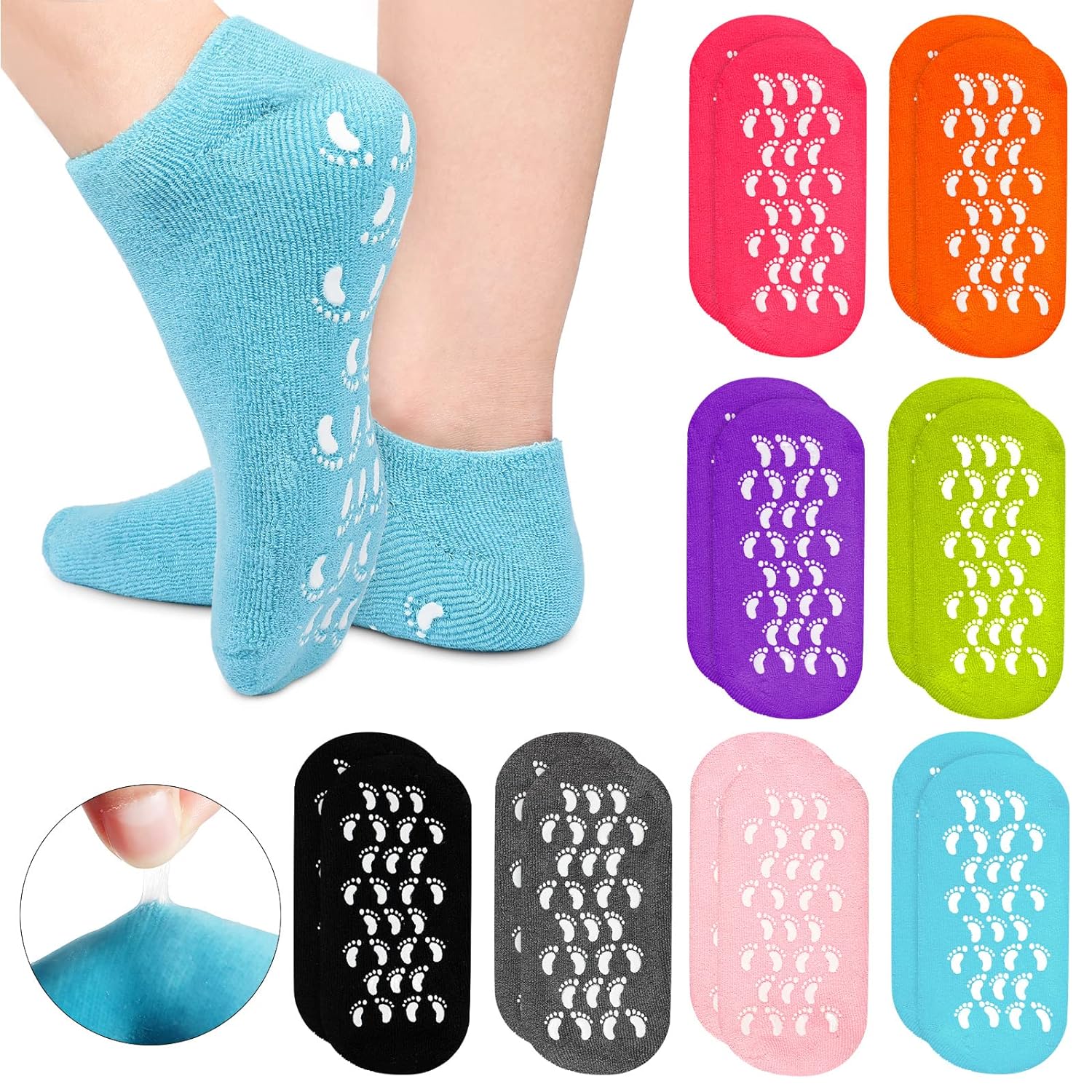 0520 Socks Soft Socks for Repairing and Softening Dry Cracked Feet Skins Comfortable Socks (No Box Packing / Without Gel Socks) 0520 Socks Soft Socks for Repairing and Softening Dry Cracked Feet Skins Comfortable Socks (No Box Packing / Without Gel Socks)